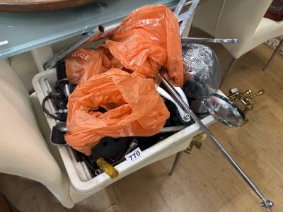 BOX OF MOTORBIKE PARTS