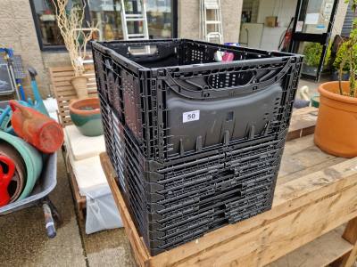 LOT OF STACKING CRATES