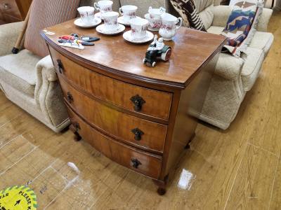 BOW FRONT CHEST OF DRAWERS