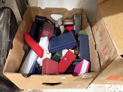 BOX OF RING BOXES ETC