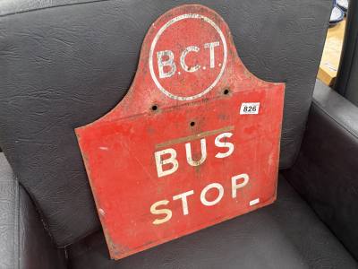 BCT ENAMEL BUS STOP SIGN