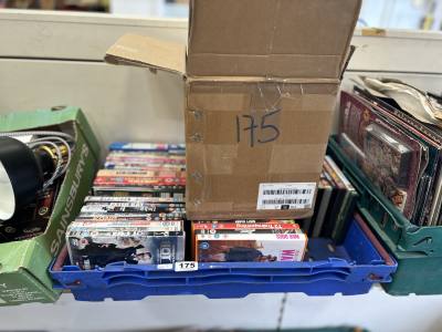 2 BOXES OF DVDS