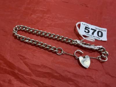 SILVER CURB BRACELET + CATCH