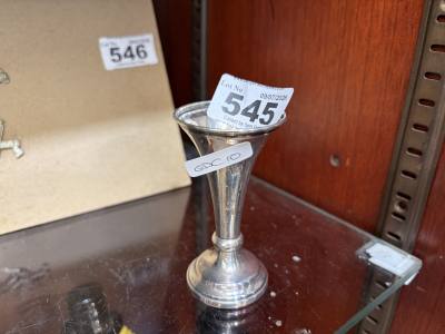 SILVER BUD VASE