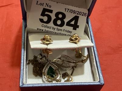 9CT EARRINGS + ODD BITS (4.1 GRAMS)