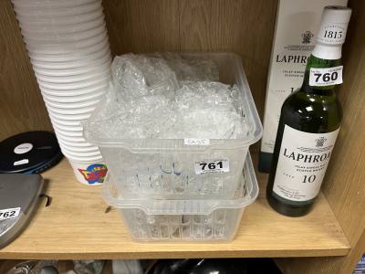 2 X BOXES OF TALL SHIP GLASSES + BARRY'S COIN CUPS