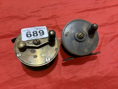 ALCOCK BRASS FISHING REEL + OTHER