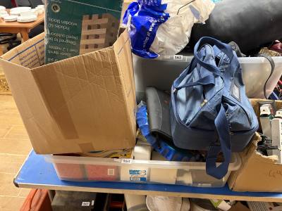 BOX OF GAMES + COMICS + ORNAMENTS ETC