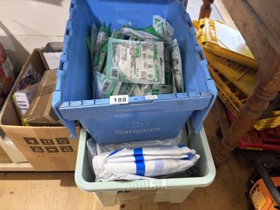 BOX OF WORK MASKS + SUITS
