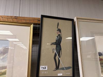 ROYAL IRISH RIFLES STANDING OFFICER OIL