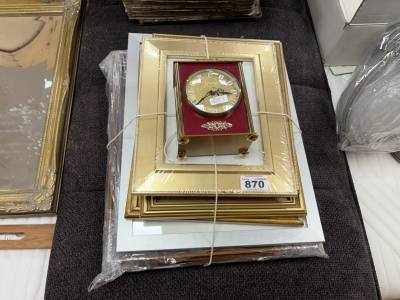 LOT OF PICTURE FRAMES + CLOCK