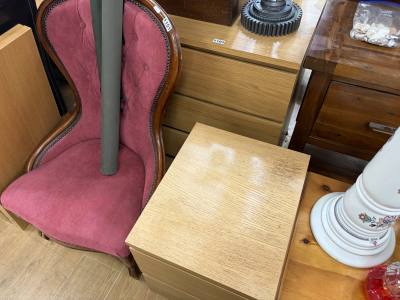 OAK EFFECT DRAWER + BEDSIDE