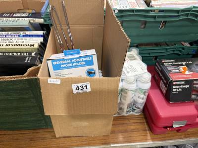 BOX OF PPE MASKS + PROTECTIVE SPRAY