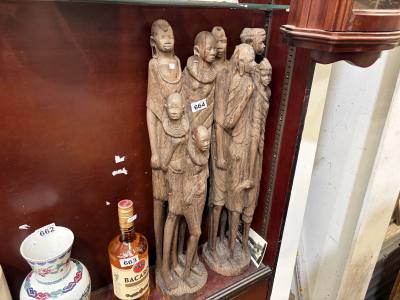 PAIR OF MASAI TRIBAL ART FIGURES