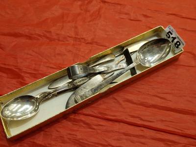 BOX OF ASSORTED SILVER CUTLERY (97 GRAMS)