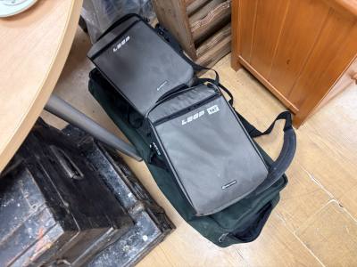 3 X FISHING BAGS + FINS SIZE 10