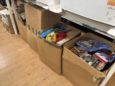 4 X BOXES OF DVDS + CDS