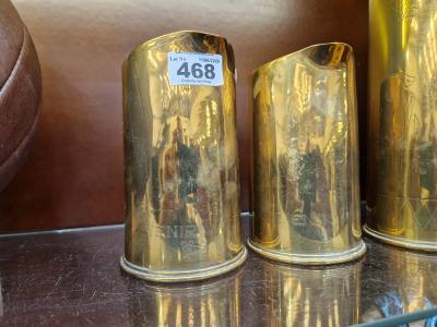 PAIR OF TRENCH ART VASES