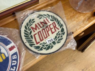 CAST MINI COOPER SIGN