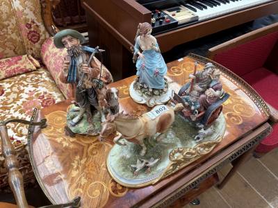 3 X CAPODIMONTE FIGURES