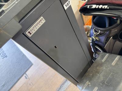 GUN SAFE + KEY IN OFFICE