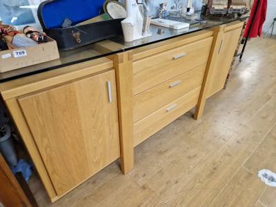 LIGHT OAK SIDEBOARD