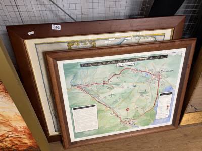 MAP OF STRANGFORD LOUGH + LOUGH NEAGH PRINT