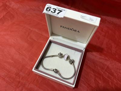 PANDORA BRACELET + CHARMS
