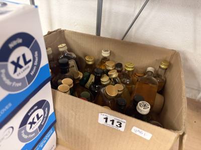 BOX OF ALCOHOL MINIATURES