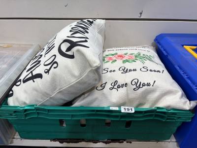 BOX OF CUSHIONS