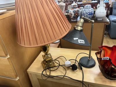 ANGLE LAMP + BRASS TABLE LAMP