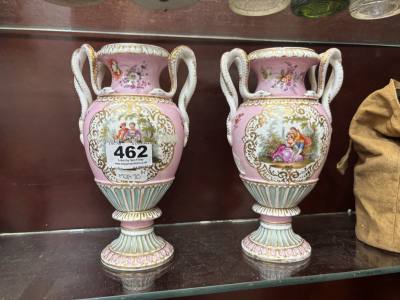 PAIR OF DRESDEN VASES
