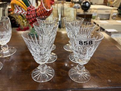 6 X WATERFORD TRAMORE CLARET GLASSES
