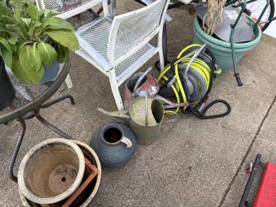 HOSE + REEL + PLANT POTS + OTHERS