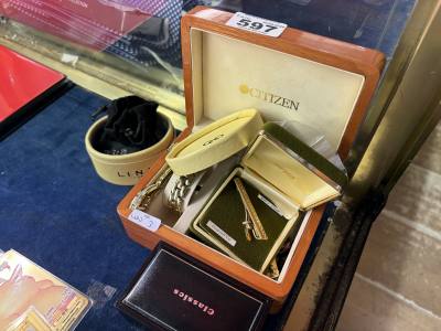 LOT OF WATCHES + JEWELLERY