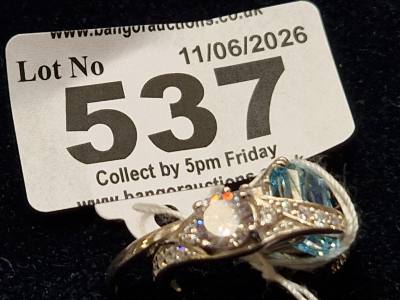 2 X SILVER DRESS RINGS