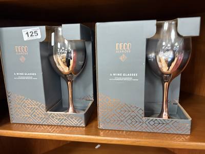 2 X SETS OF WINE GLASSES