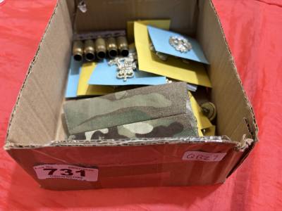 BOX OF MILITARY CURIOS