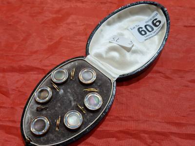 SET OF PLATED BUTTON CUFFS