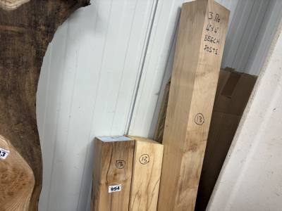 3 X BEECH POSTS