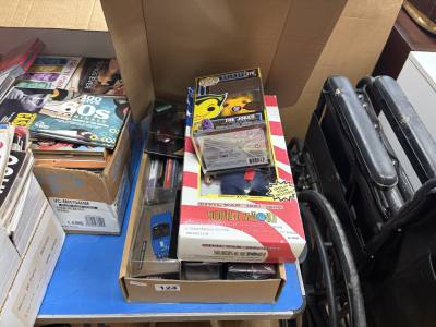 BOX OF MODEL CARS + TOYS