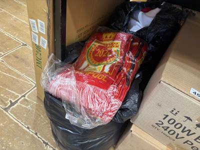 2 X BAGS OF SANTA SUITS + SCARVES 