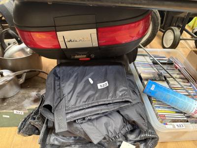 2 X MOTORBIKE BOXES + SUIT (KEY IN OFFICE)