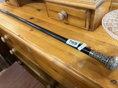 LONDON SILVER WALKING CANE