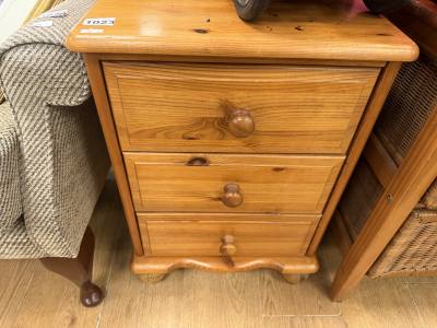 PAIR OF PINE BEDSIDE CABINETS