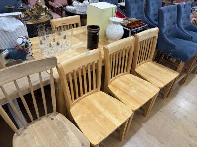 PINE TABLE + 4 X CHAIRS