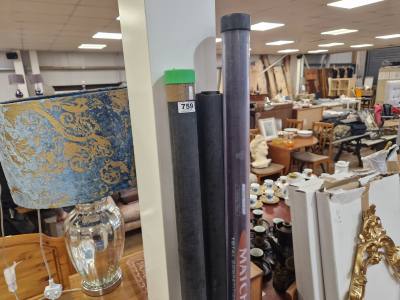 LOT OF FISHING POLES + NET