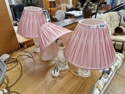 3 X TABLE LAMPS