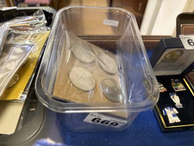 BOX OF CROWN COINS