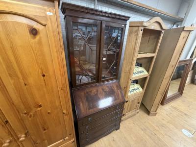 MAHOGANY BUREAU BOOKCASE